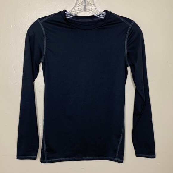 CHAMPION Black Shirt Long Sleeve Compression Spandex Tee, Boys Large - Picture 1 of 9